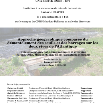 Soutenance de thèse de Ludovic Drapier le 3 décembre 2019
